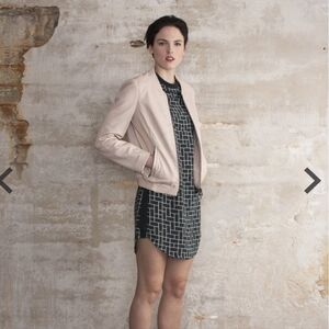 Muubaa Tan Leather Jacket